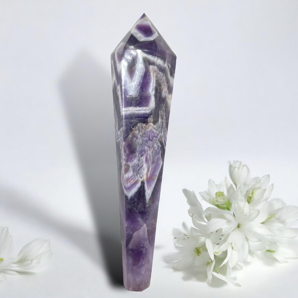 Dream Amethyst Crystal Meditation Scepter Wand